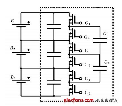 开关电容均衡法结构图