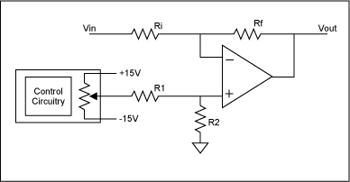 Figure 3. Inverting w/ offset on non-inverting input.