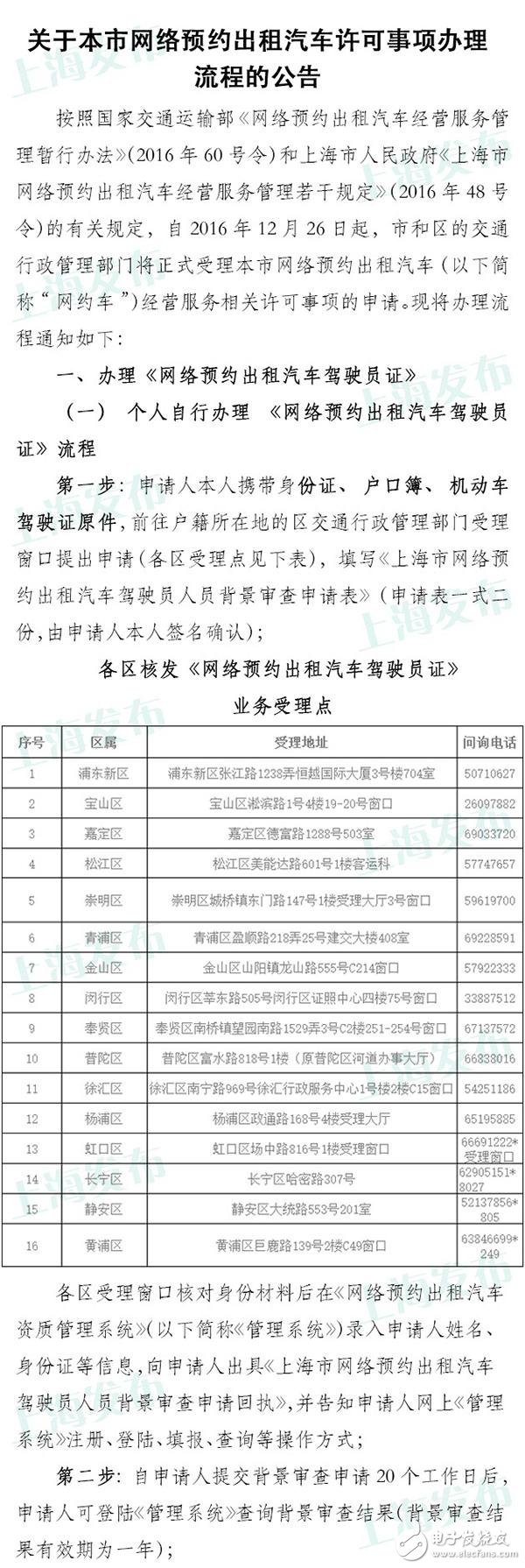 上海网约车申请今日已开放 具体流程公布无从业资格需考试