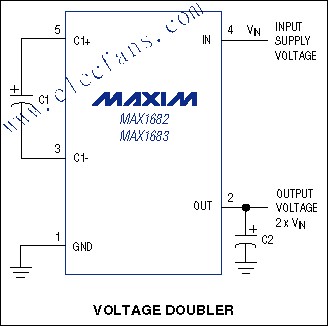 MAX1682, MAX1683 单片电压倍增器 www.elecfans.com