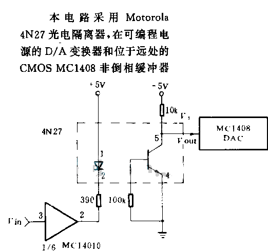 D/A从变换器的500v隔离电路 来源:https://www.elecfans.com