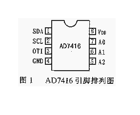 温度传感器AD7416的工作原理及应用解析