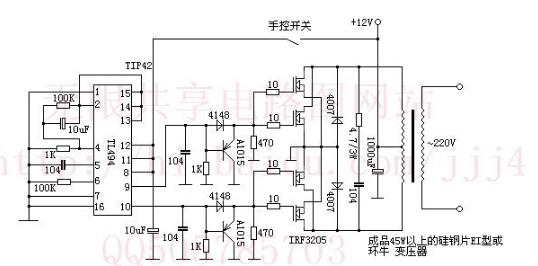 逆变器电路图介绍（TL494/555作逆变器/纯正弦波逆变器电路）